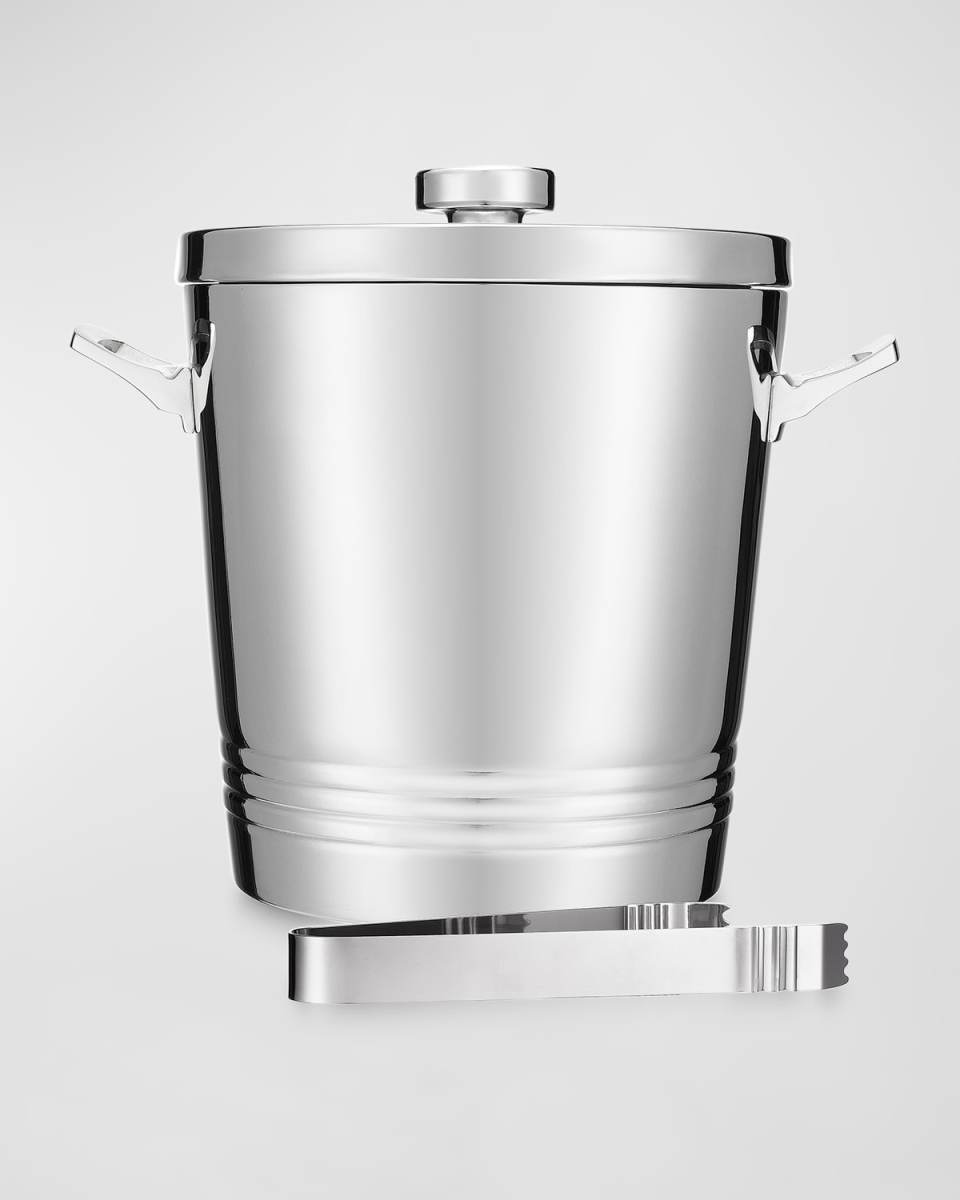 Topshelf Double-Walled Ice Bucket with Tongs